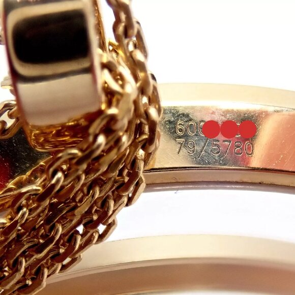 Chopard 18k Yellow Gold Extra Large Happy Spirit Diamond 5 Strand Necklace - Picture 8 of 16